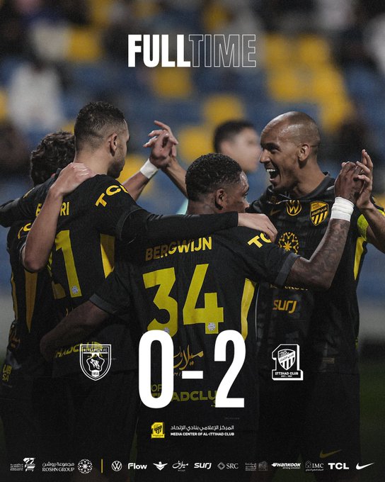 Strong Statement: Al Ittihad Secure 2:0 Victory Over Al Taawoun